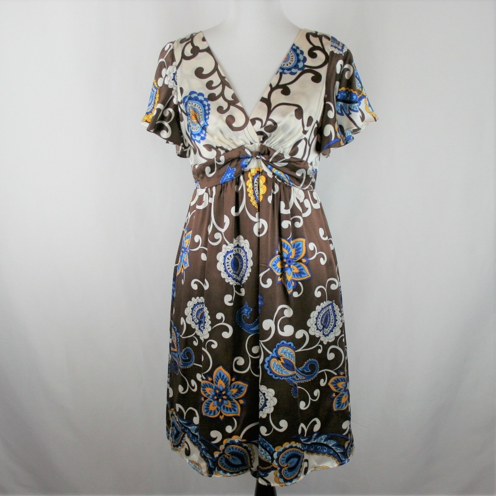 Voom by Joy Han 100% Silk Funky Pattern Multi